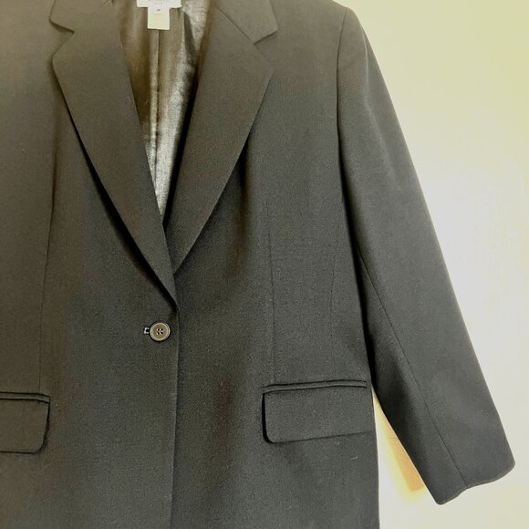 Pendleton Petite Women's Black Blazer Jacket Size 18 Virgin Wool Professional - Picture 7 of 16